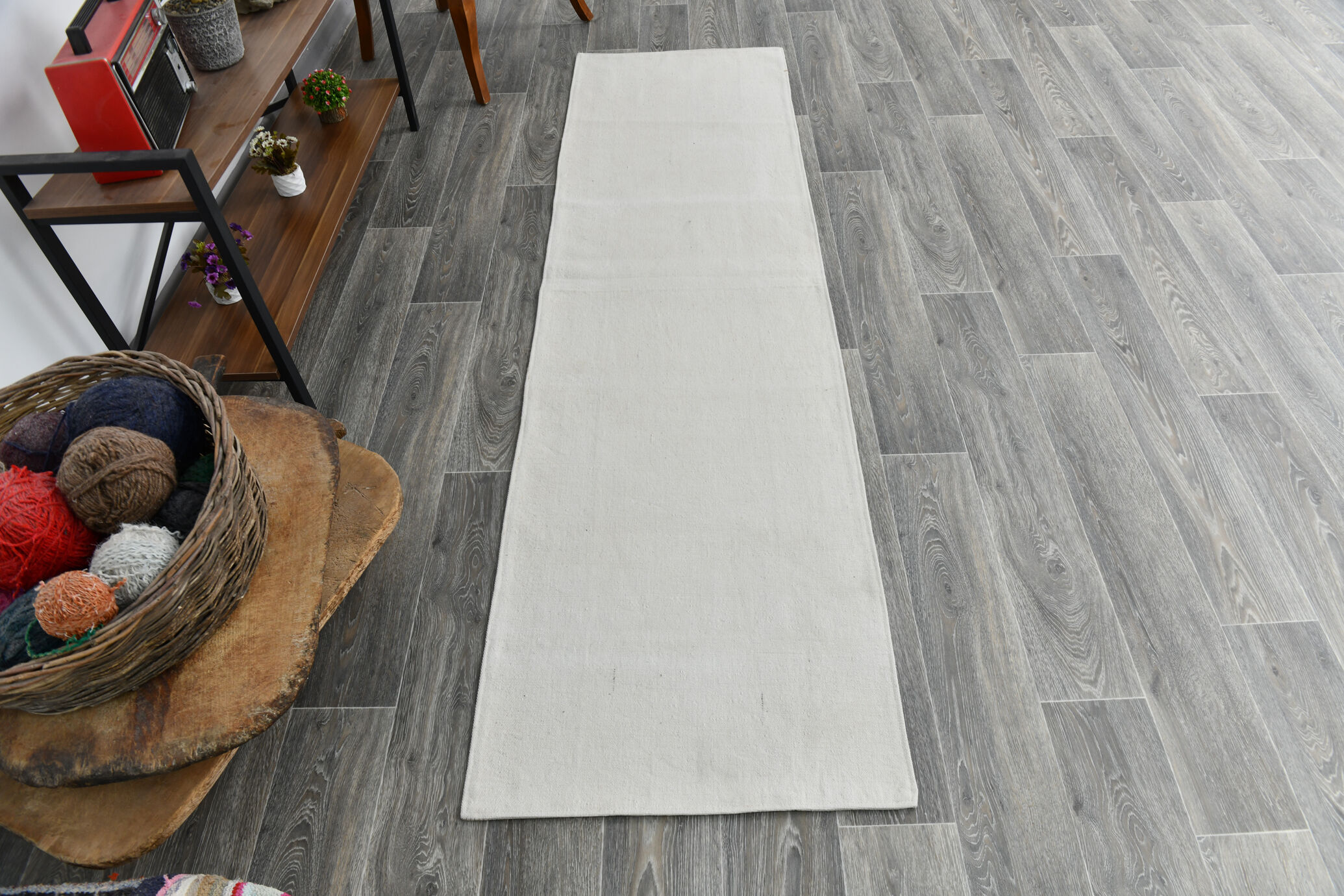 2x8 neutral beige hemp runner rug 66x240cm