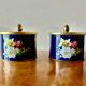 Trio of old Côte d'Or metal chocolate boxes - floral decoration