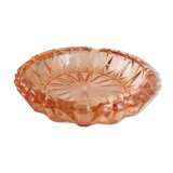 Pink chiseled glass catchall