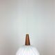 Scandinavian suspension teak opaline "origami" 1960