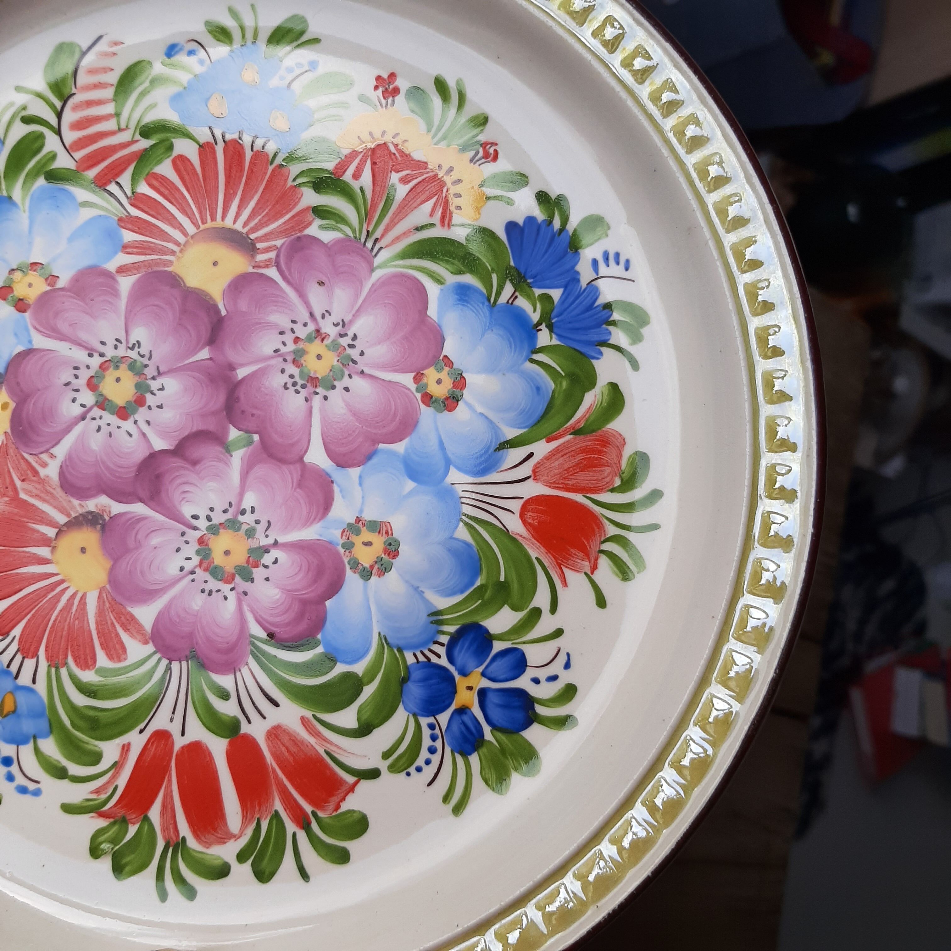 Flower plate Ditmar Urbach Czechoslovakia