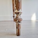 Patinated table - desk with turned legs and its drawer