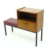 Telephone Bench in Wood and Metal, 1970s
