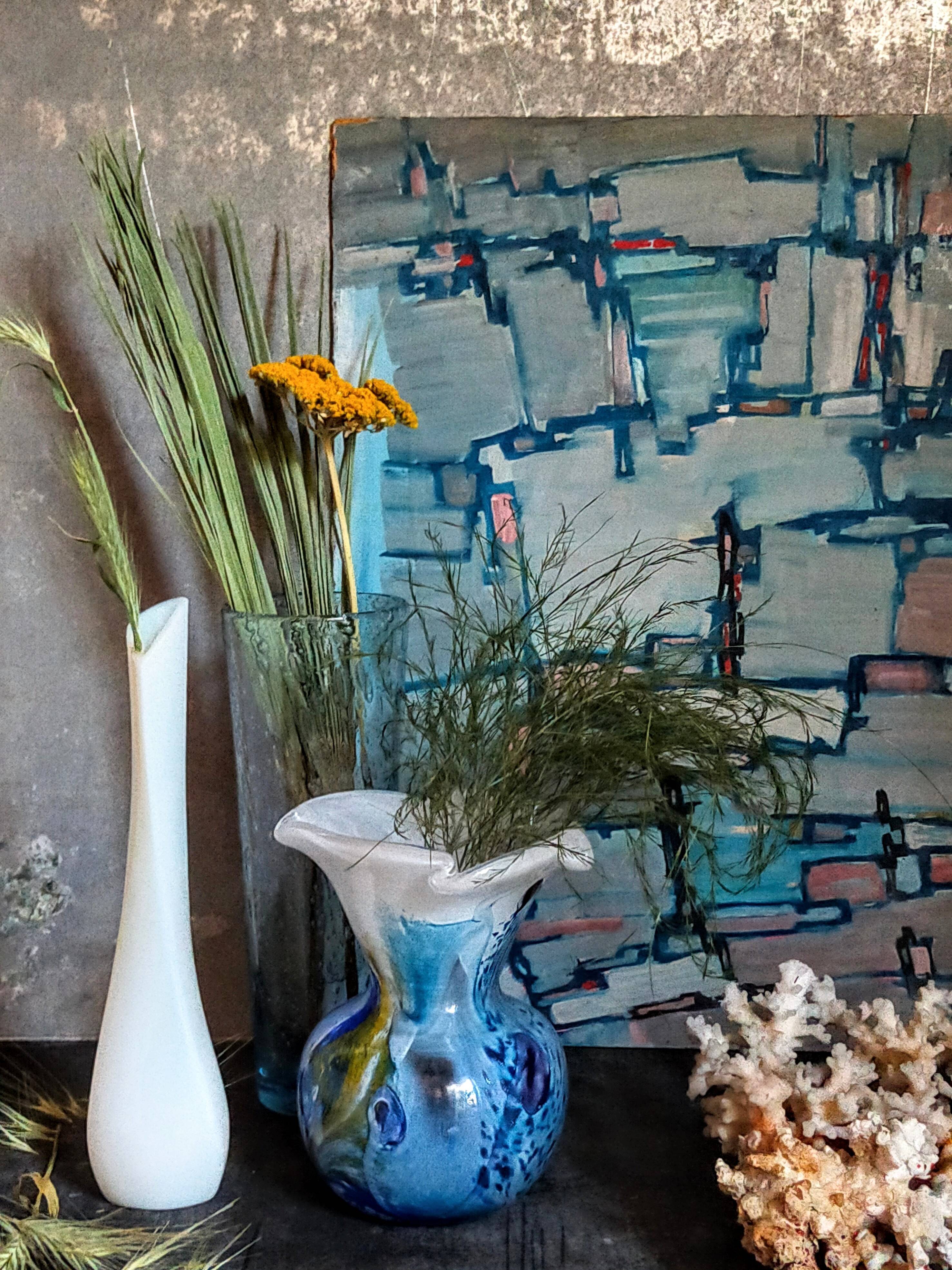 Vase glass paste of the glassmakers of Maure Vieil Mick and Bob Le Bleïs 80s