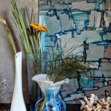 Vase glass paste of the glassmakers of Maure Vieil Mick and Bob Le Bleïs 80s