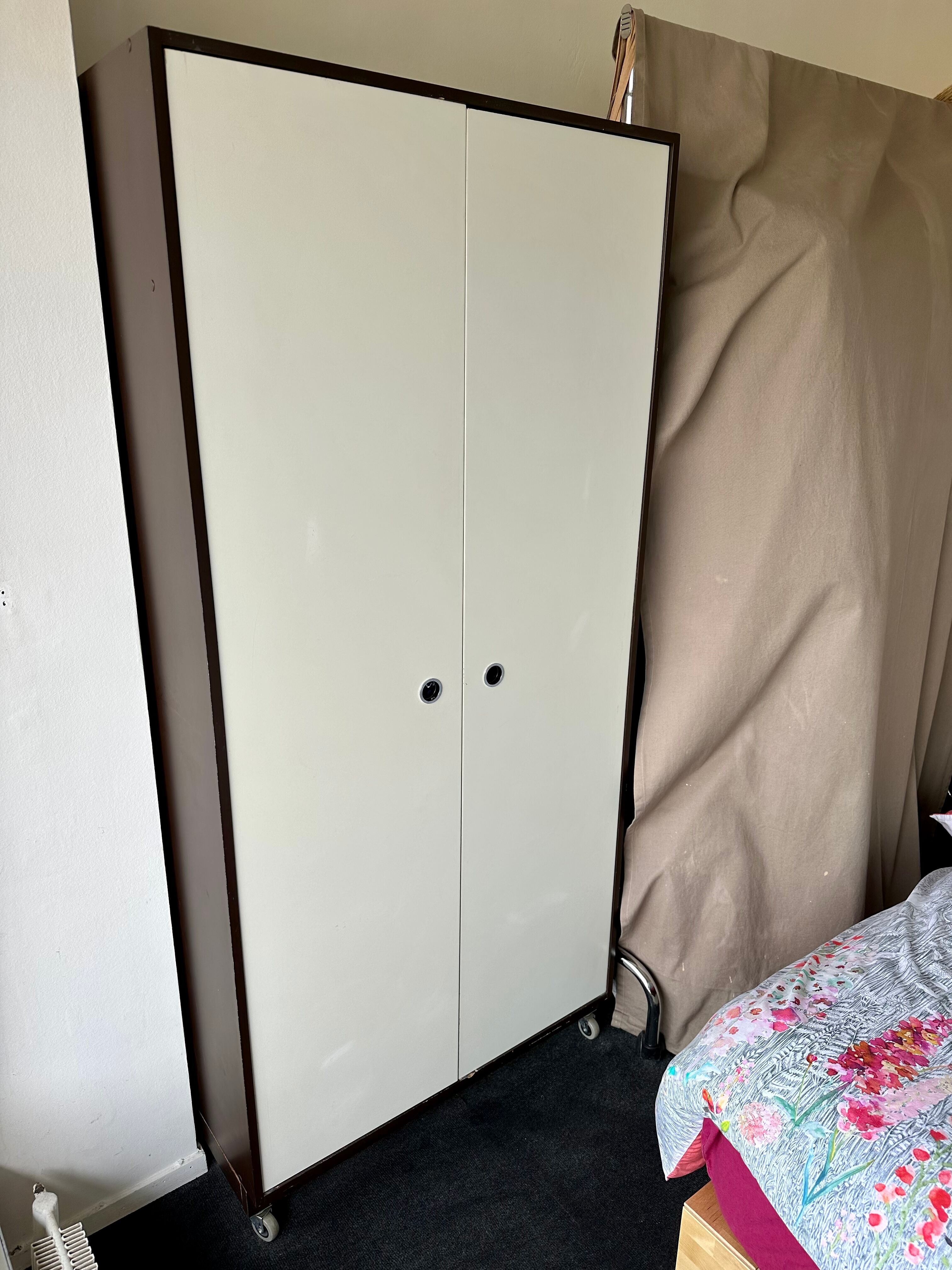 Vintage 70' wardrobe in chocolate / ecru colors