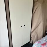 Vintage 70' wardrobe in chocolate / ecru colors