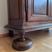 Eighteenth century castle cabinet in walnut Louis XIII style