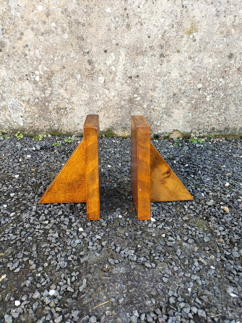 Wooden bookends