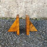 Wooden bookends