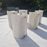 Lot of 5 Vintage Perspex Wall Lights from the 60s and 70s