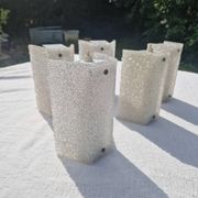 5 perspex wall lights, 1960s-70s