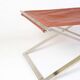 Tabouret en acier brossé et cuir cognac par Michael Christensen
