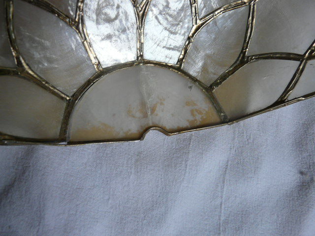Set of 2 mother-of-pearl wall lamps, 1970s