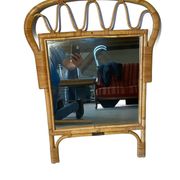 Miroir vintage en rotin année 1960