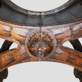 Armchair called Dagobert in carved wood circa 1900