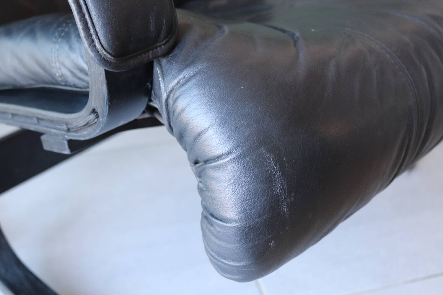 Siesta armchair Westnofa ingmar relling vintage black leather