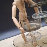 Set of 6 Cavalier Sweden Luminarc smoked champagne glasses