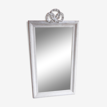 Miroir ancien style Louis XVI avec decor noeud