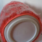 Flashy orange pink moumoute pouf