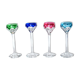 4 bristol liqueur glasses in crystal lined color and cut 13.5cm, Saint-louis