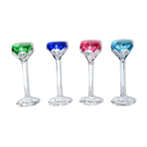 4 bristol liqueur glasses in crystal lined color and cut 13.5cm, Saint-louis