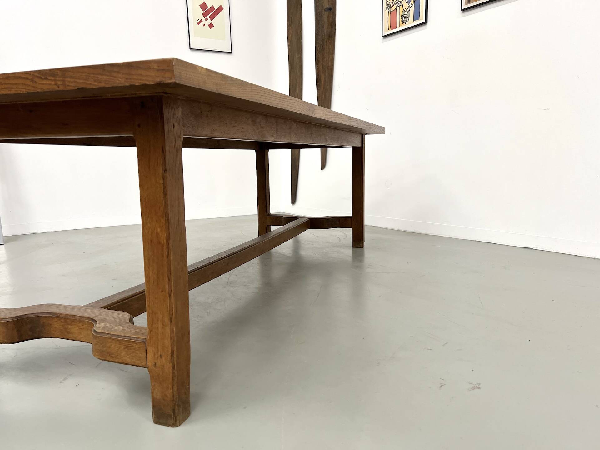 Oak farmhouse table, 1950s
