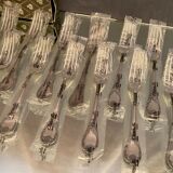 12 large spoons 12 forks silver metal Christofle Marly in blister