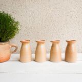 Set of 4 vintage stoneware mazagrans Village CNP