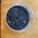 Vintage Black Metal Support + Moulded Glass Ceiling Light Fixture