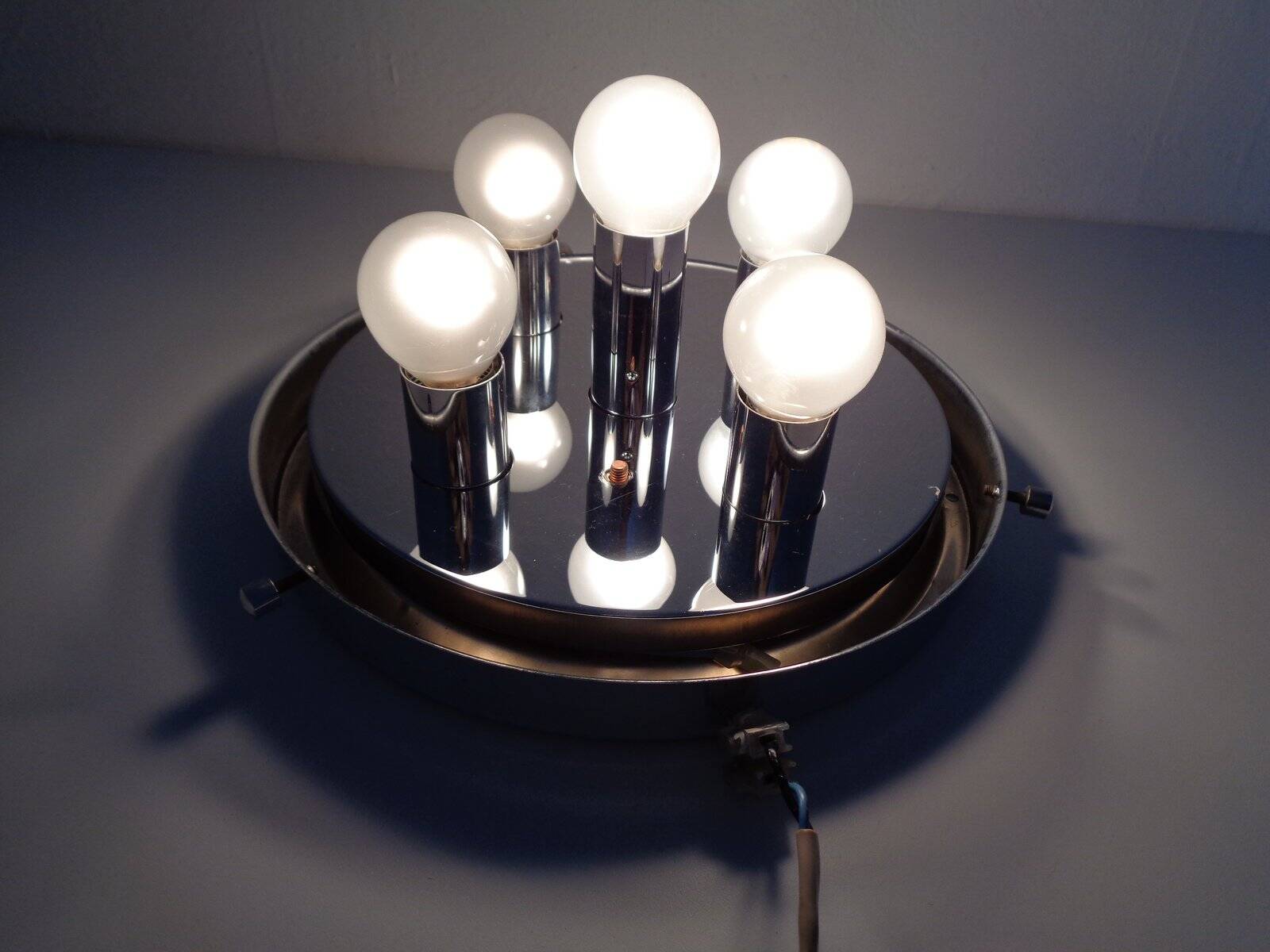 Large glass ceiling light from Limburg, 1960s