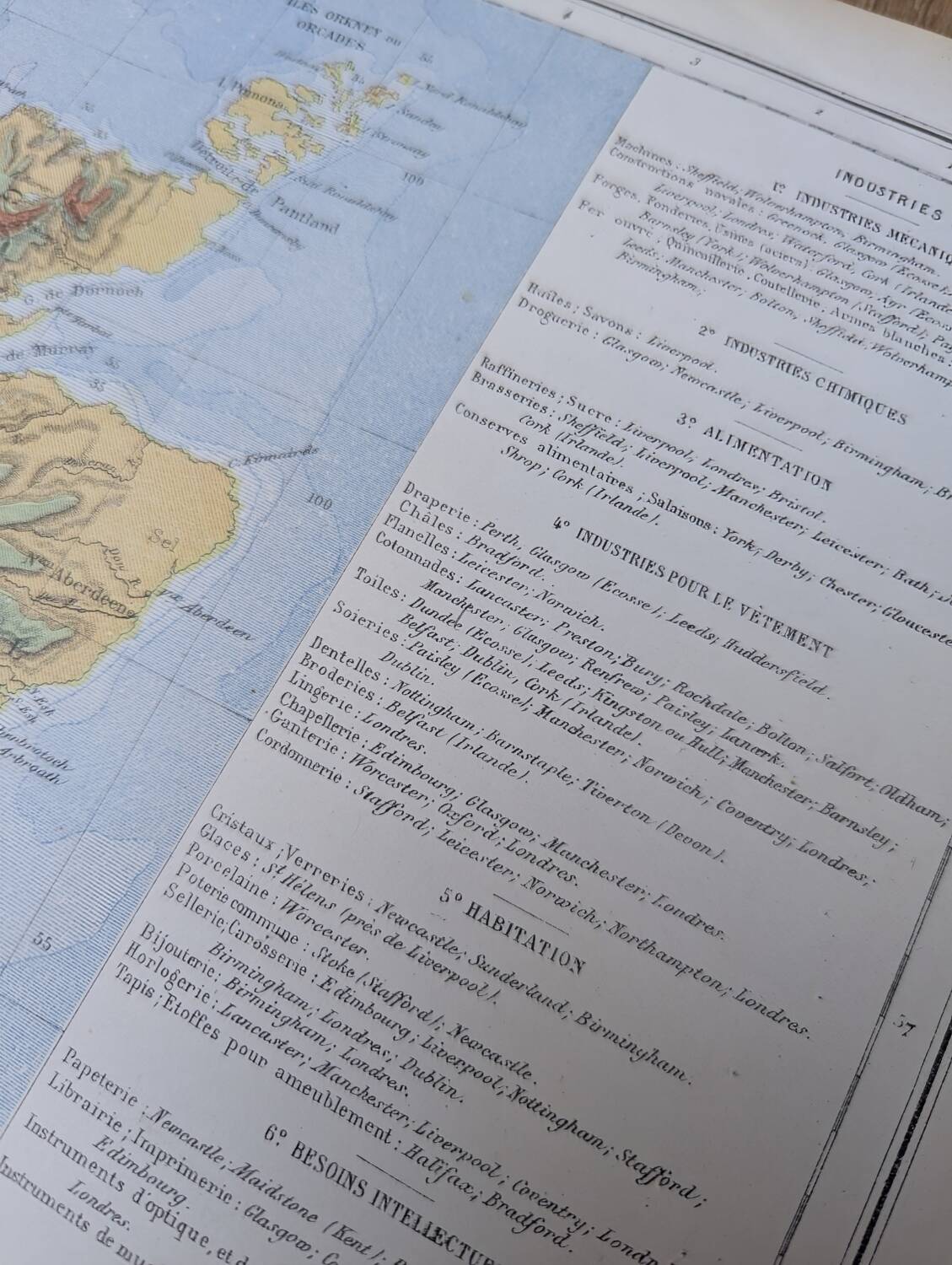 The British Isles, original map printed in 1879.