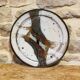 Decorative glazed stoneware plate by Patrick Rollet