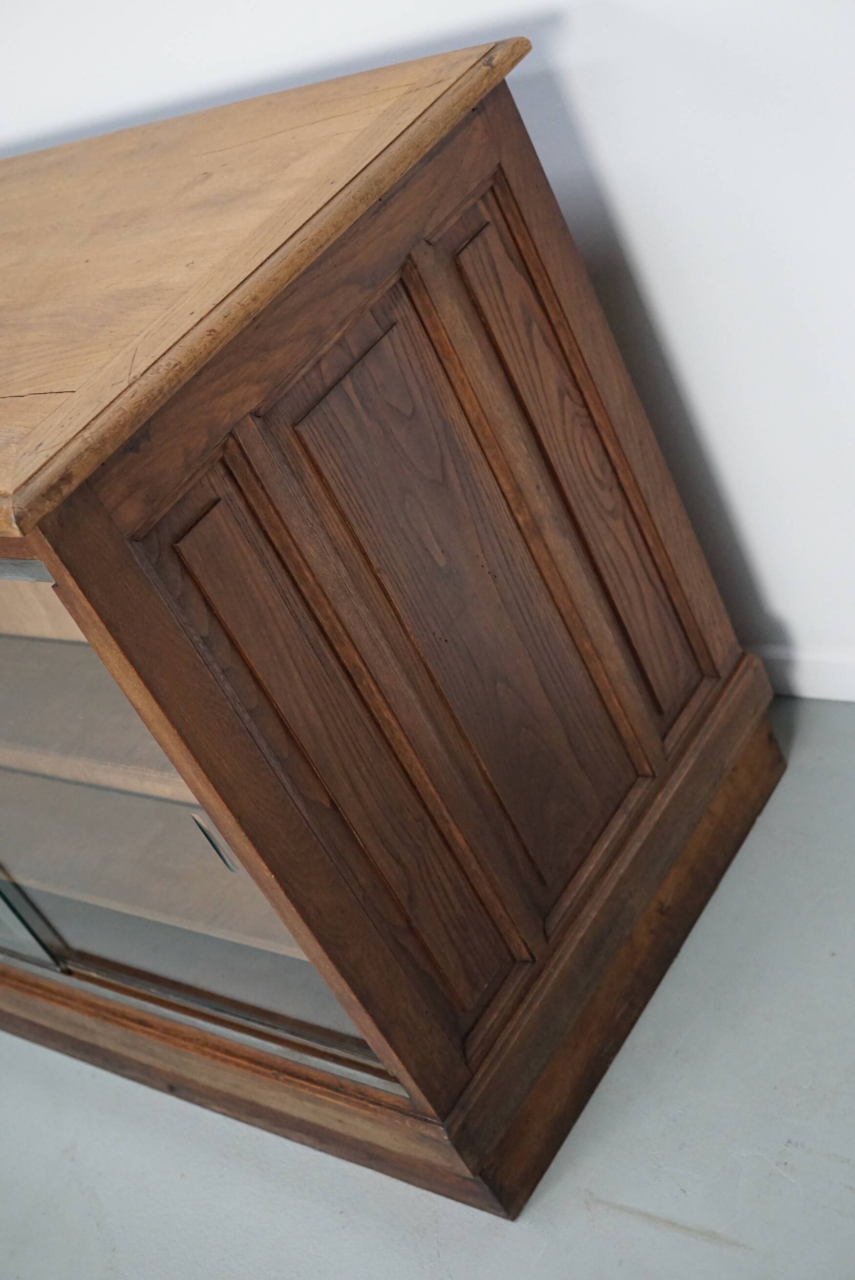 French oak shop counter / desk or kitchen island, 1950s