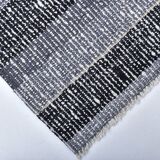 black blue kilim rug 140x210 cm, small kilim rug from turkey, wool kilim