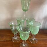 6 large Biot glasses