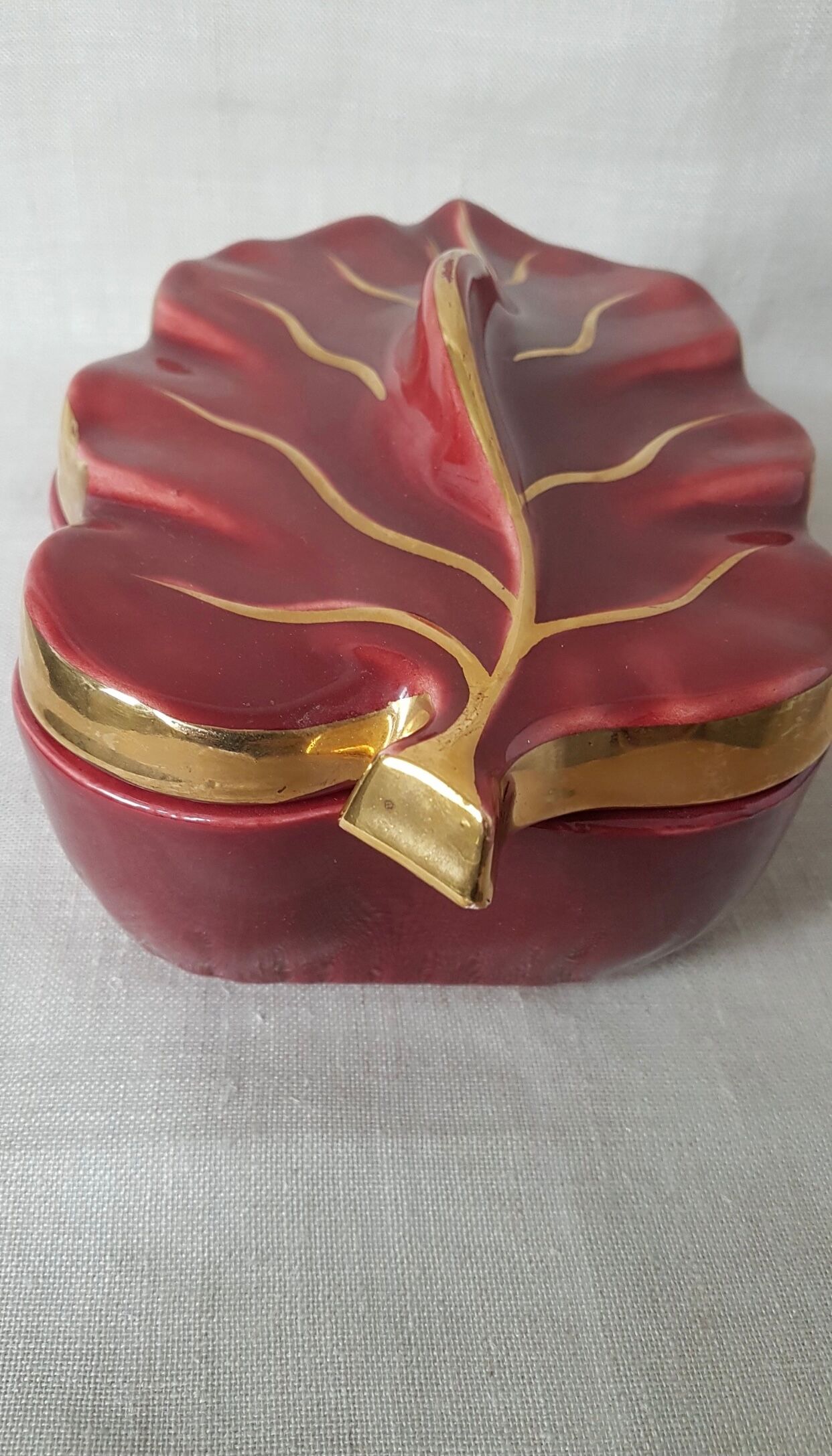 Candy box / pocket empty in glazed ceramic, Viroflay. 50s