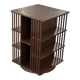 Rotating English library in wood veneer