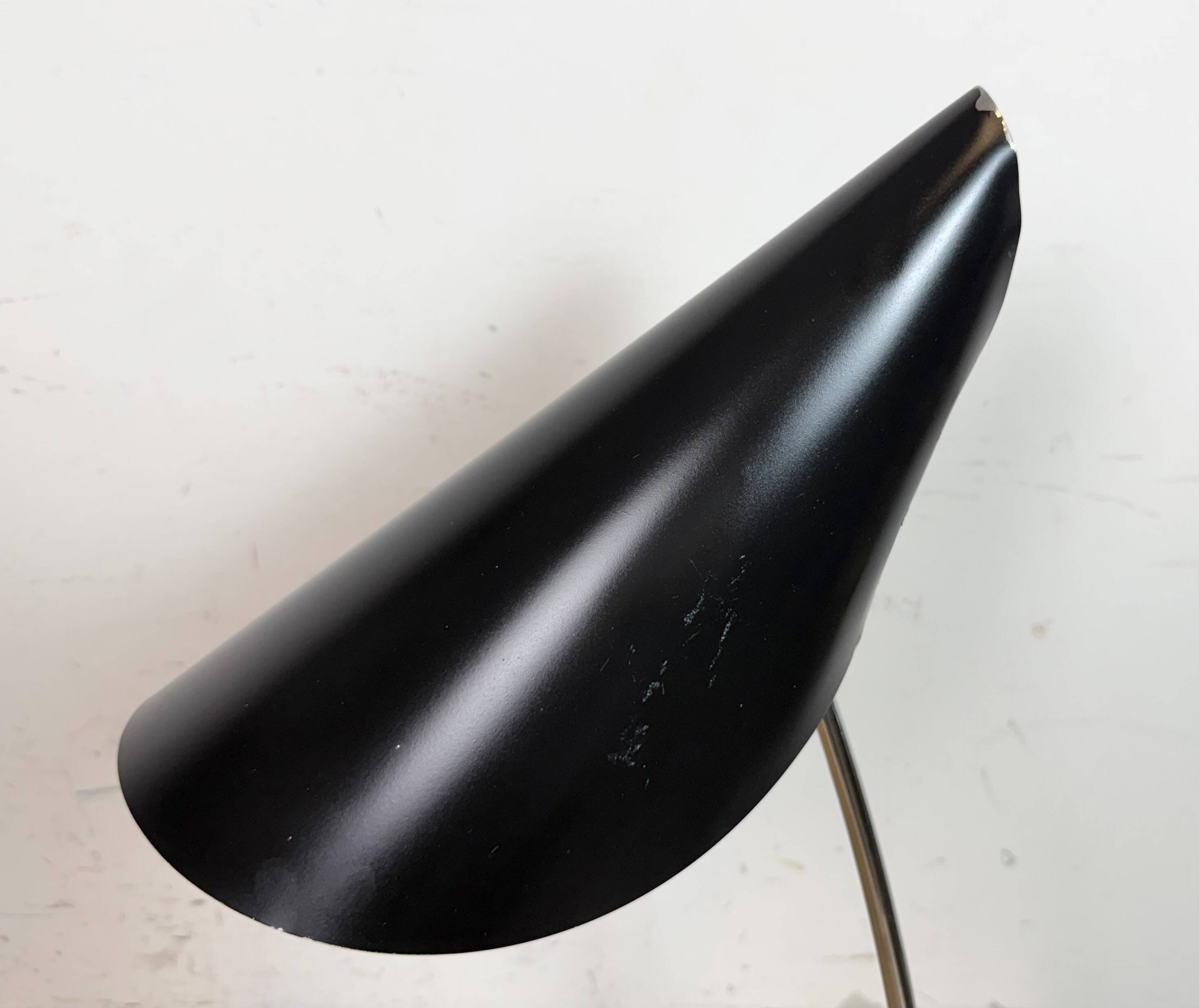 Vintage Black Table Lamp by Josef Hůrka for Napako, 1960s