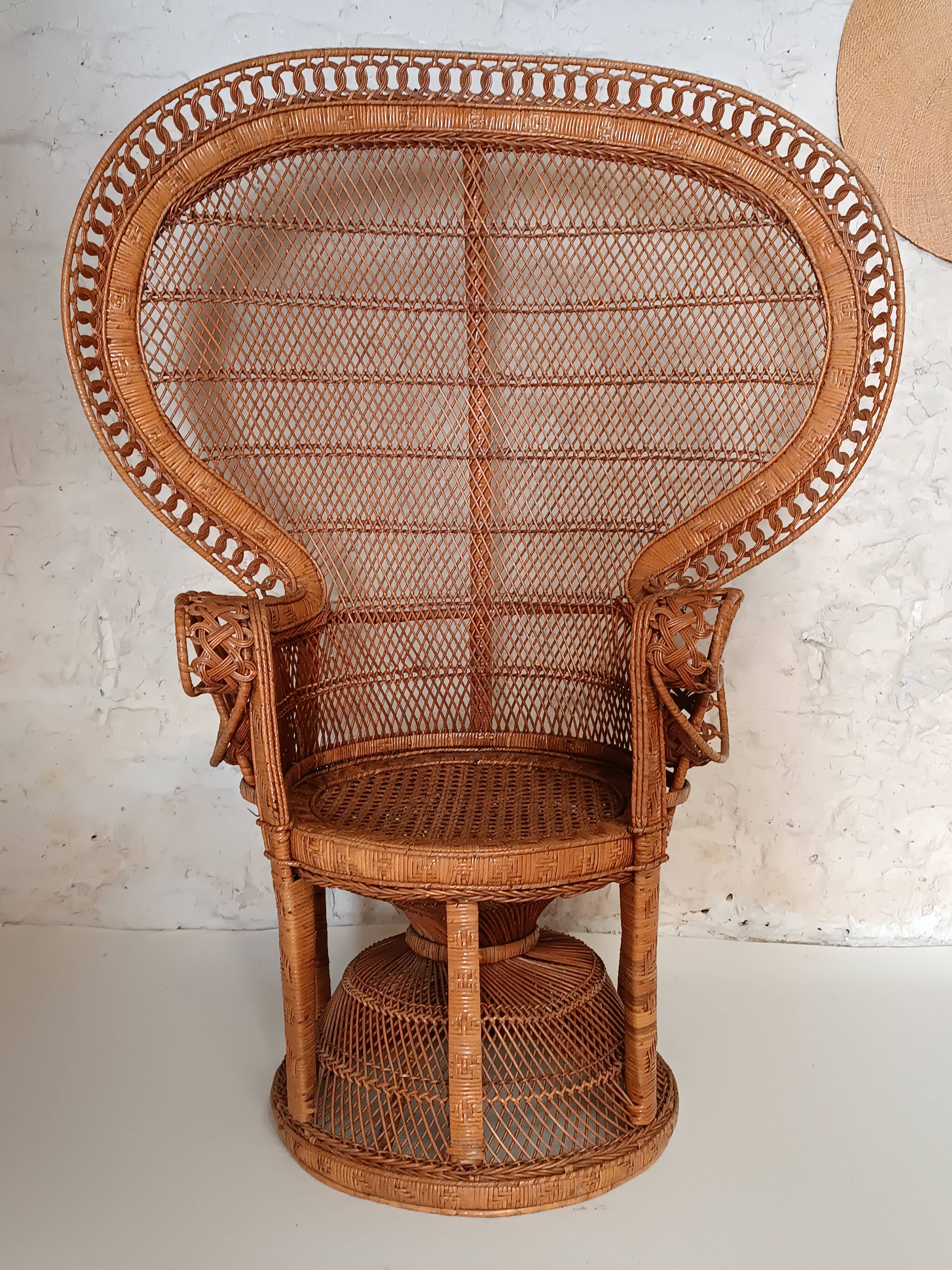 Emmanuelle rattan armchair 1970