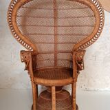 Fauteuil Emmanuelle rotin 1970