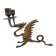 Pair of bronze candlesticks with chimera dragons