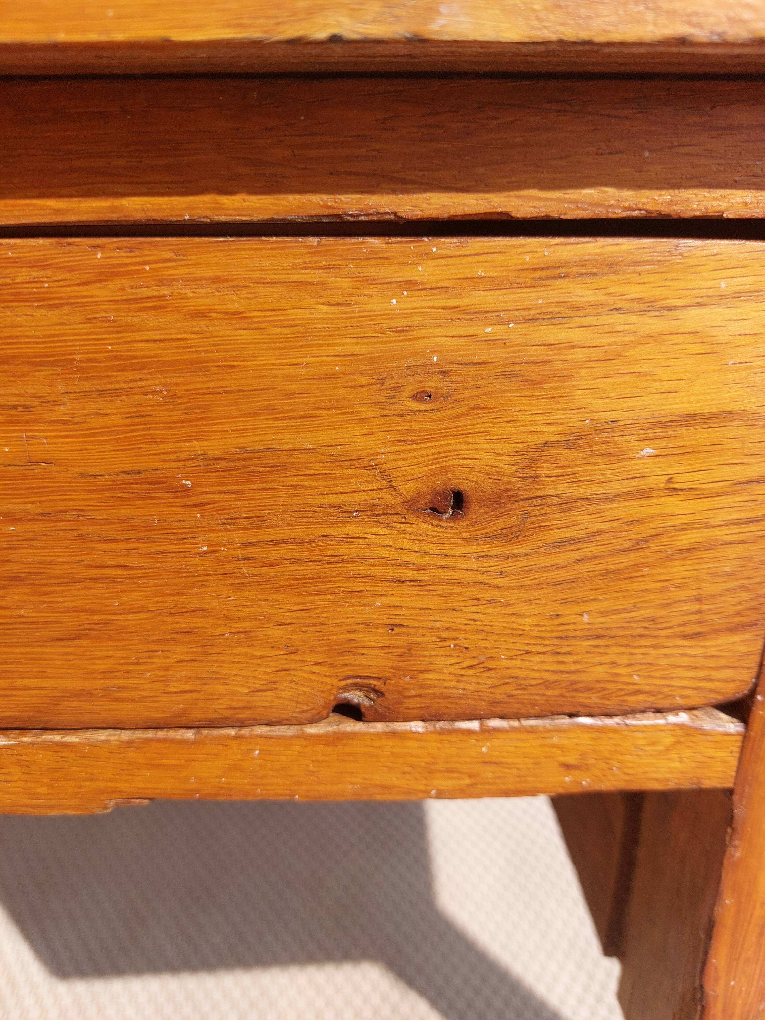 bureau en bois massif, vintage, bohème