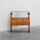 Art Deco buffet, planter or liquor cabinet in wood with mirror, France 1920
