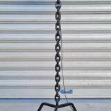 Vintage iron chain floor lamp from the 1950s
