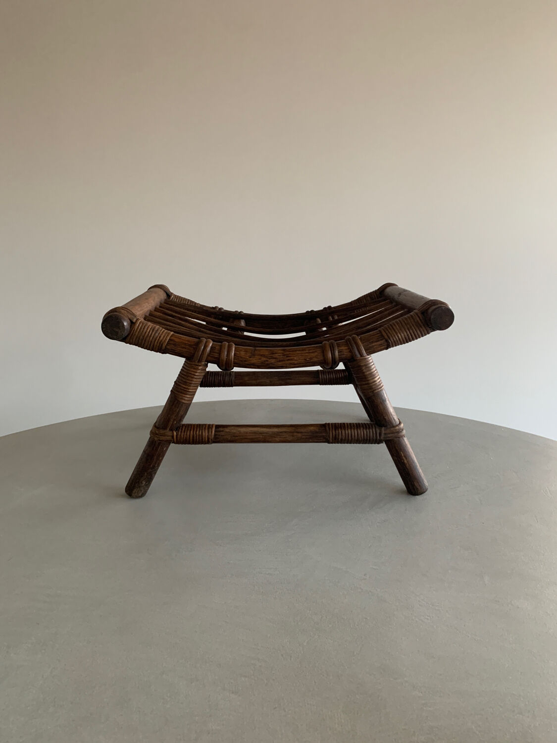 Repose-pieds en rotin, 70s