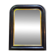Napoleon III period mirror – Black lacquered wood & gold leaf fillet