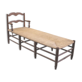 Chaise longue paillée