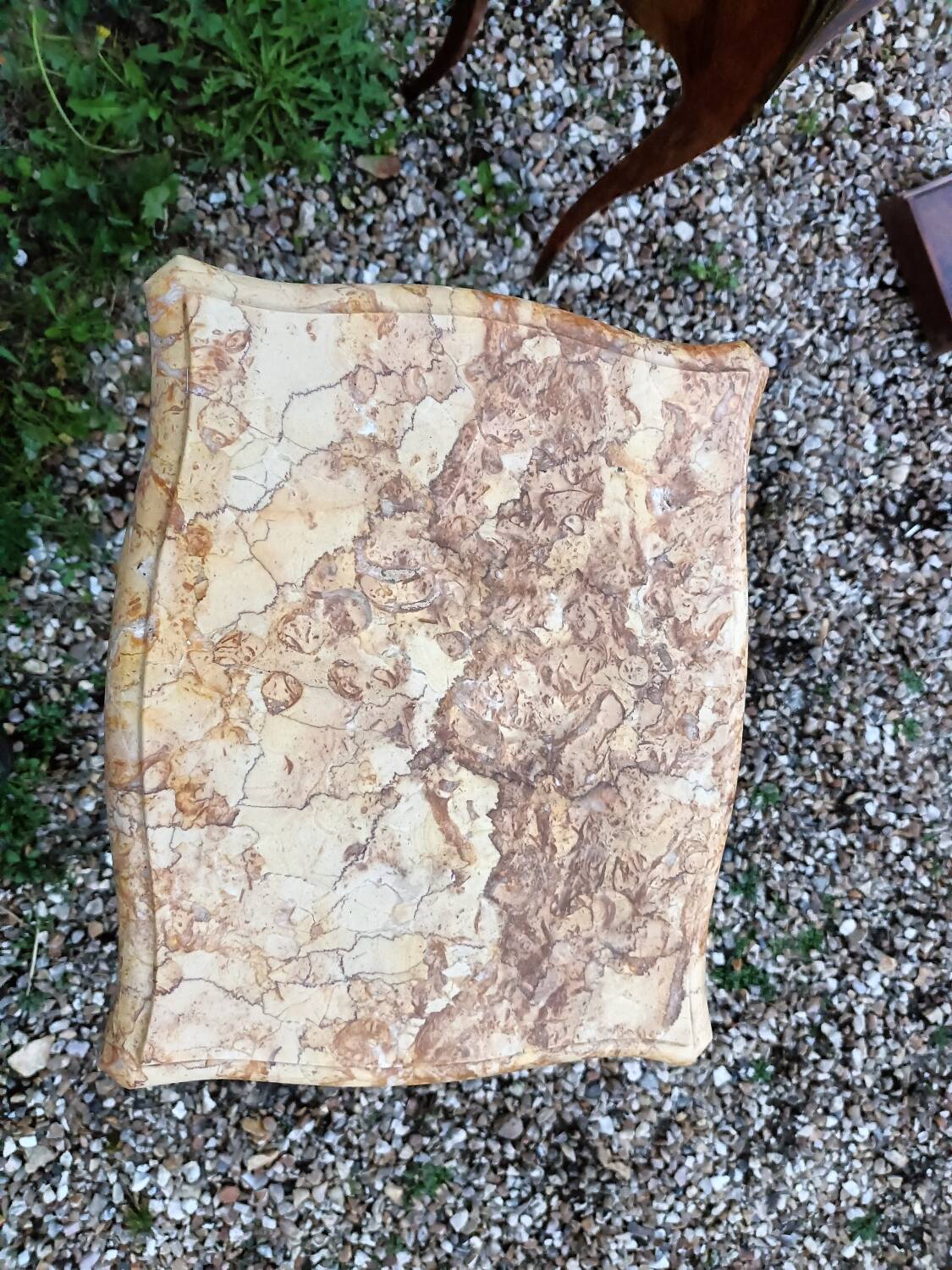 Louis xv style marble top marquetry bedside tables