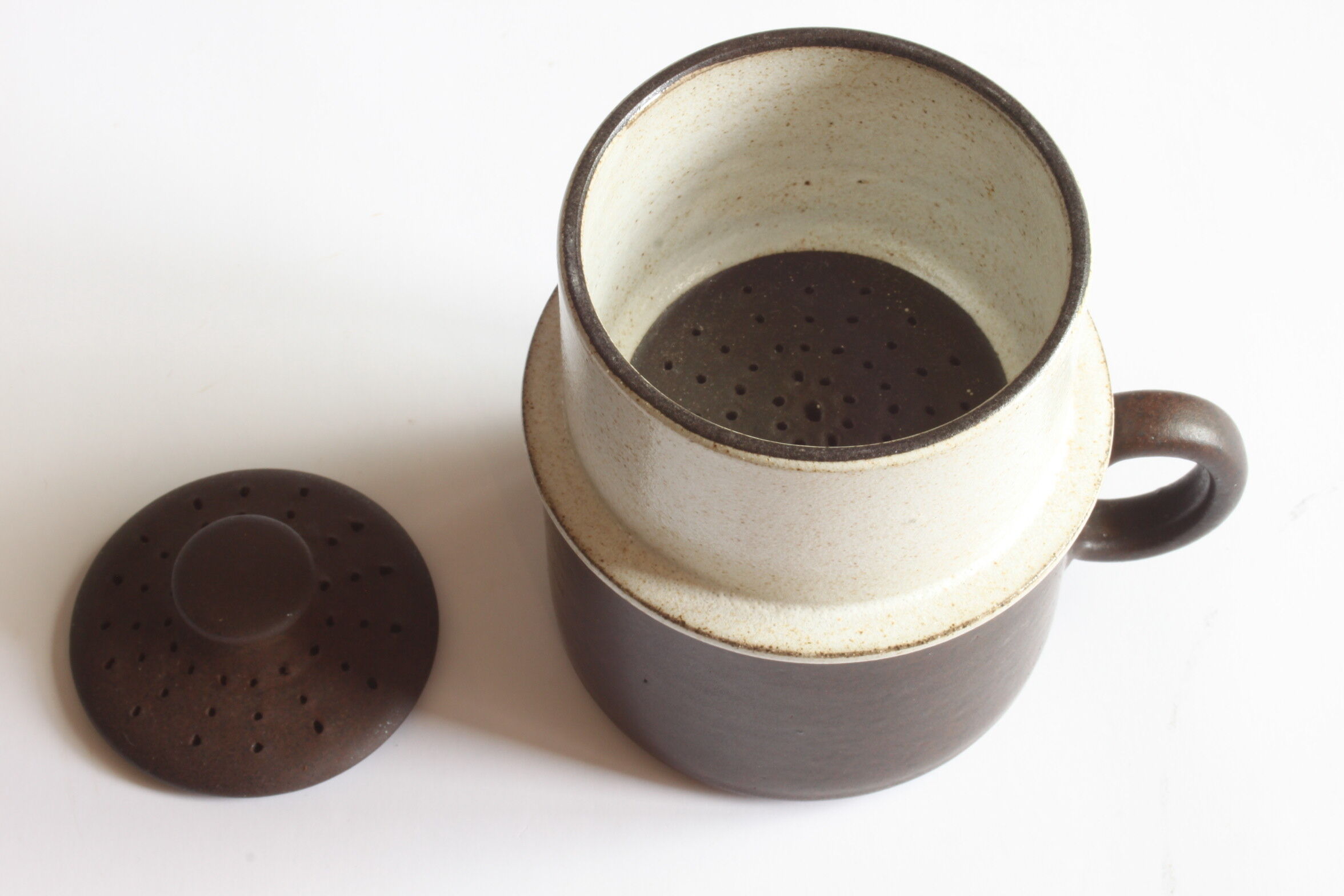 Ceramic filter coffee cups by Zaalberg Holland, 1960s.
